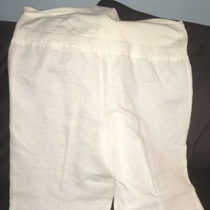 White linen pants